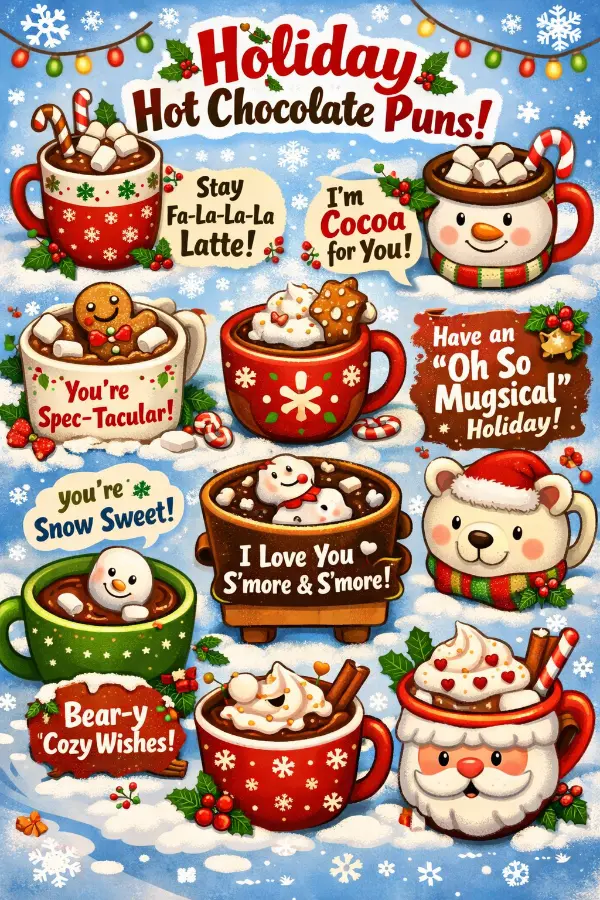 Holiday Hot Chocolate Puns