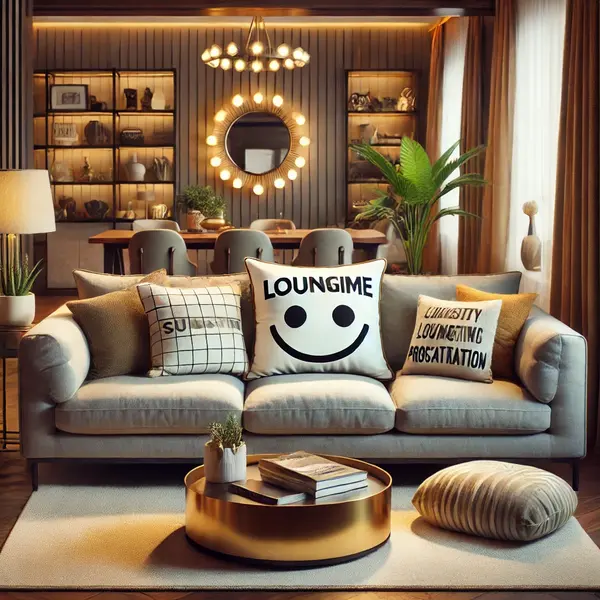 Clever living room couch humor