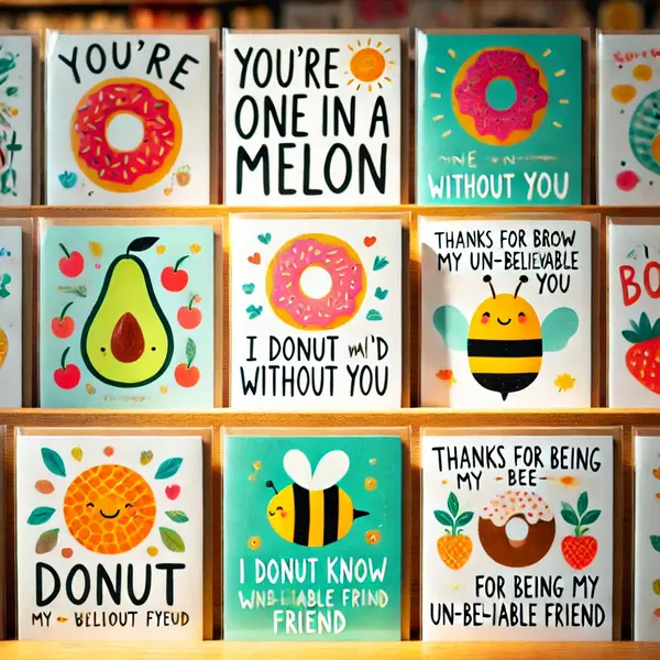 Short and witty card puns for friends