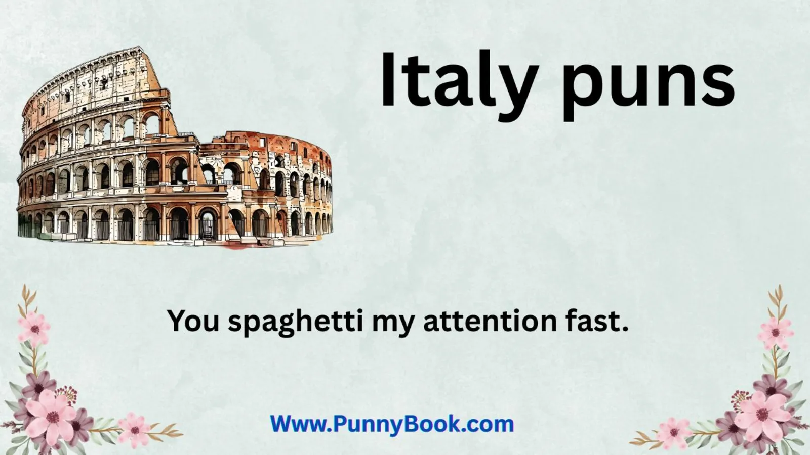 Pasta inspired Italy puns