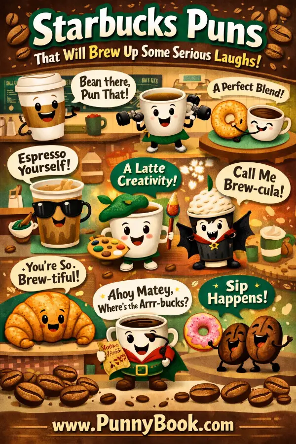 Starbucks Puns That Will Brew Up Some Serious Laughs