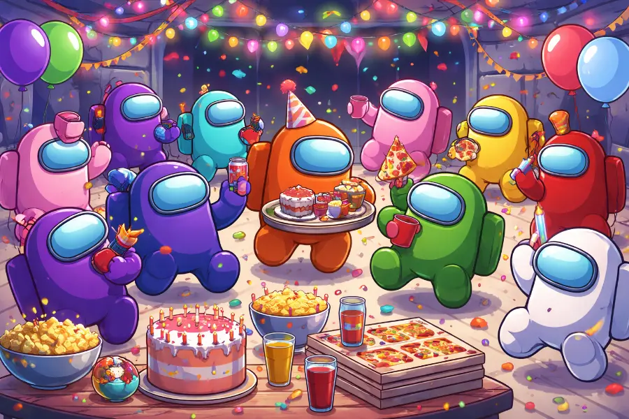 Lighthearted Among Us Party Lines