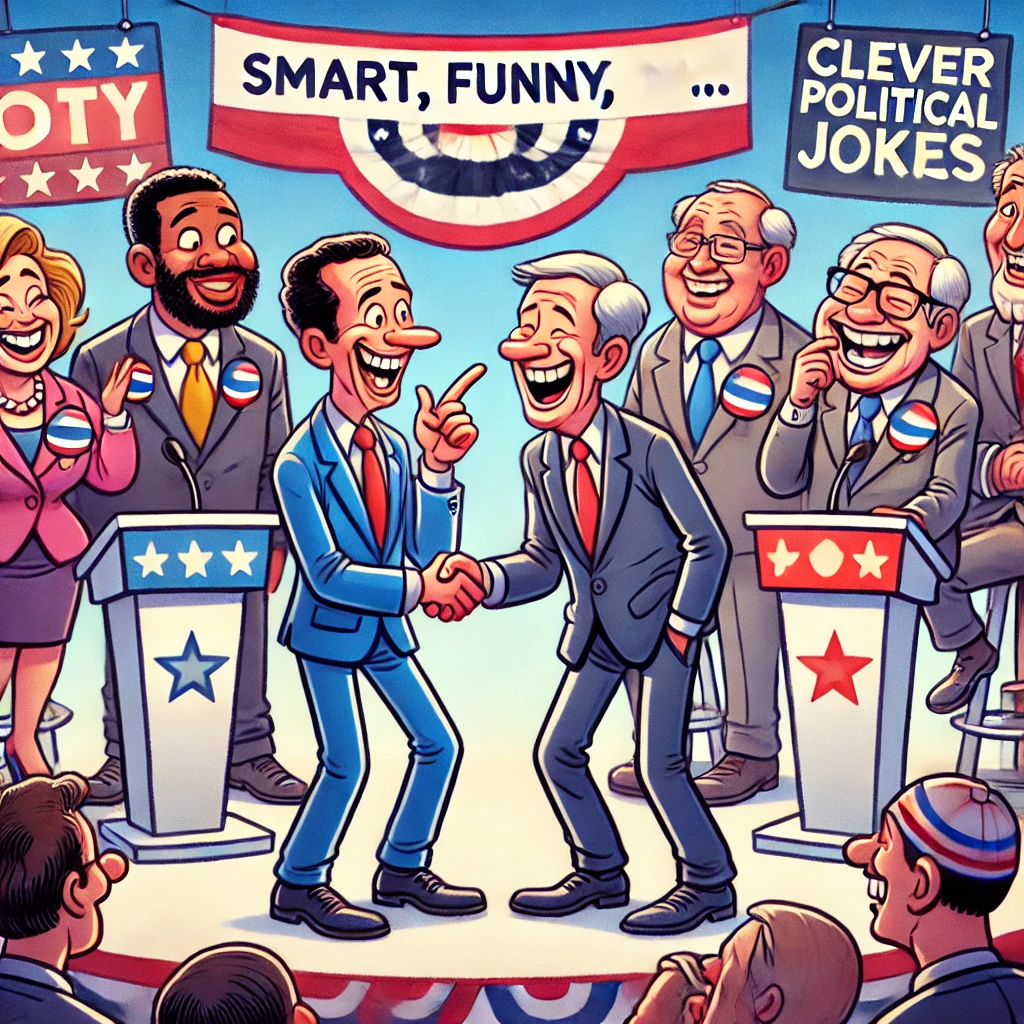 Clever political jokes that spark a smile