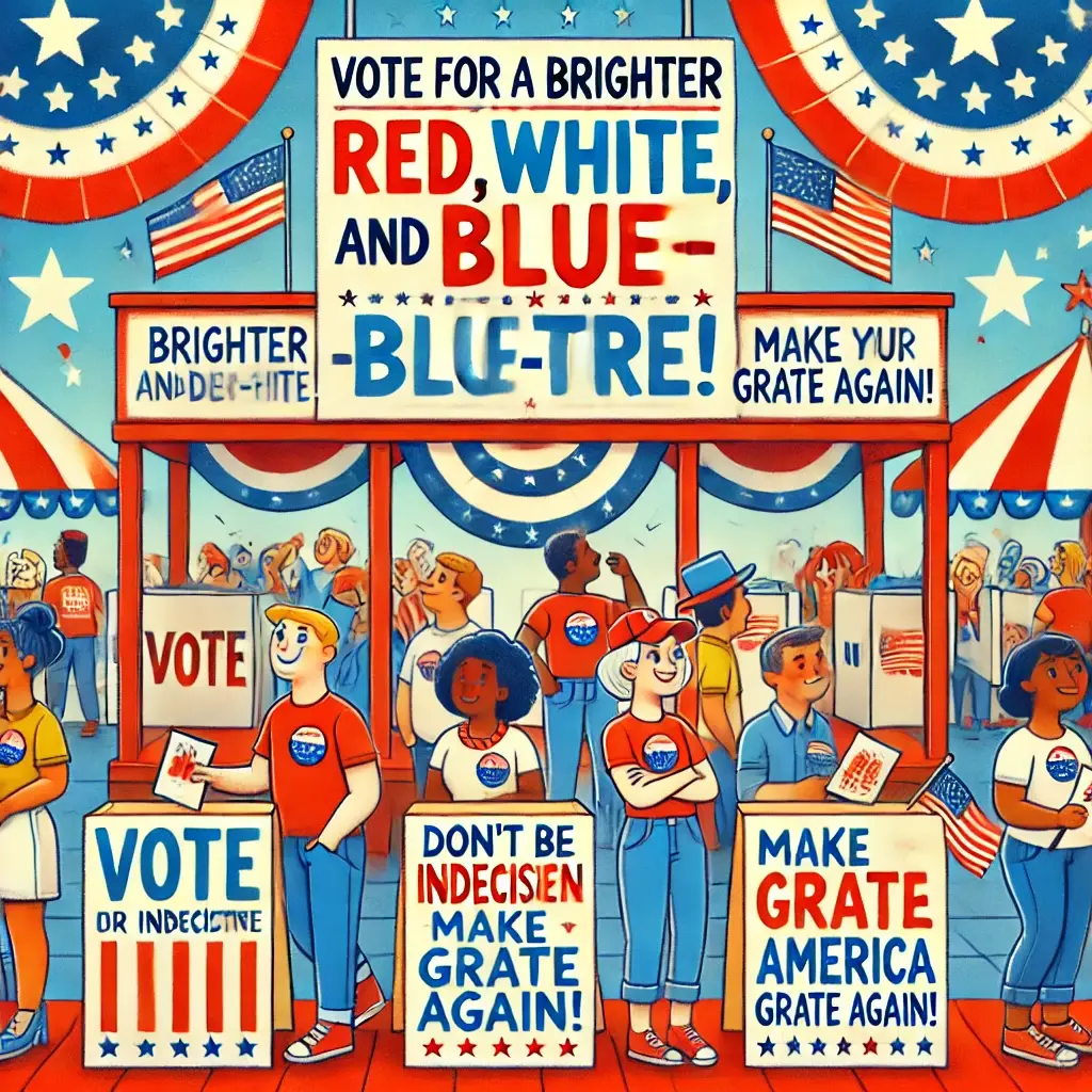 Patriotic puns for voters