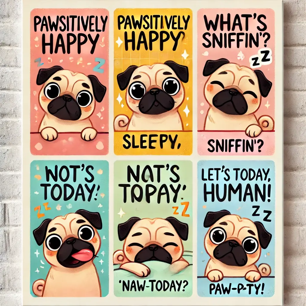 Cute pug sayings for every mood