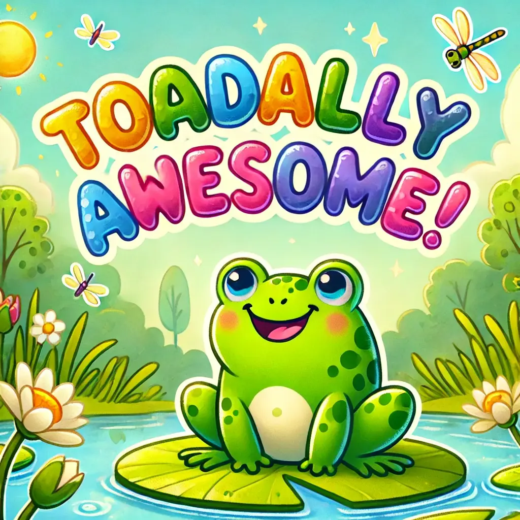 Cute Toad Wordplay For Kids