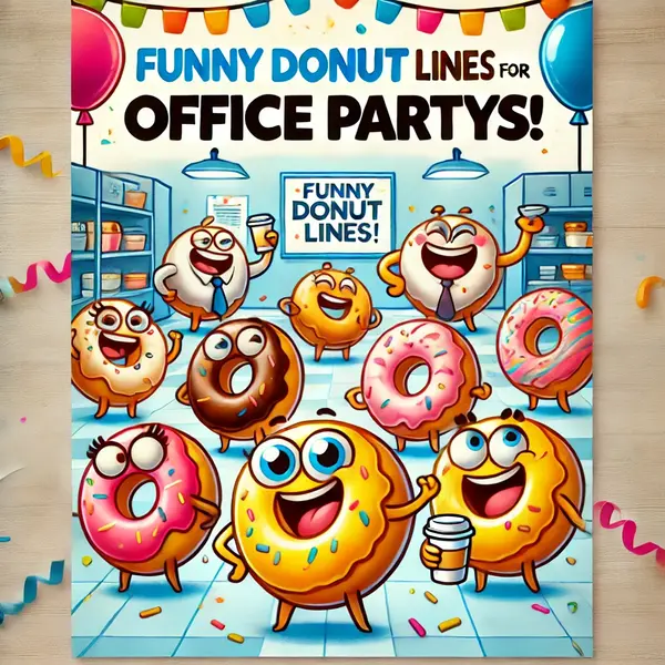 Funny donut lines for office parties