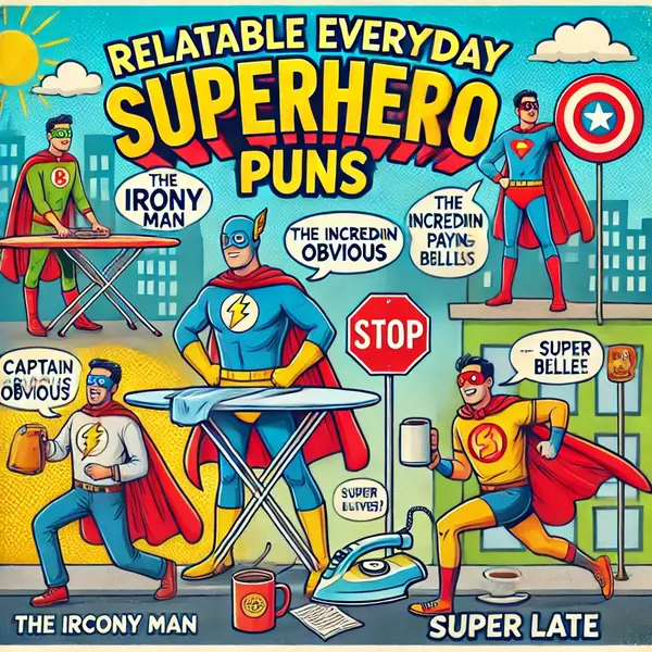 Relatable Everyday Superhero Puns