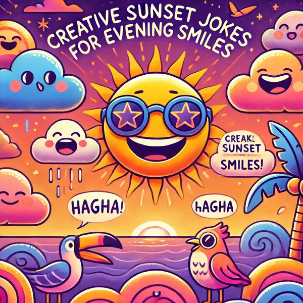 Creative sunset jokes for evening smiles