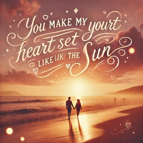 Romantic sunset puns for love captions