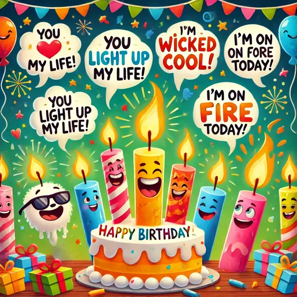 Hilarious candle birthday puns