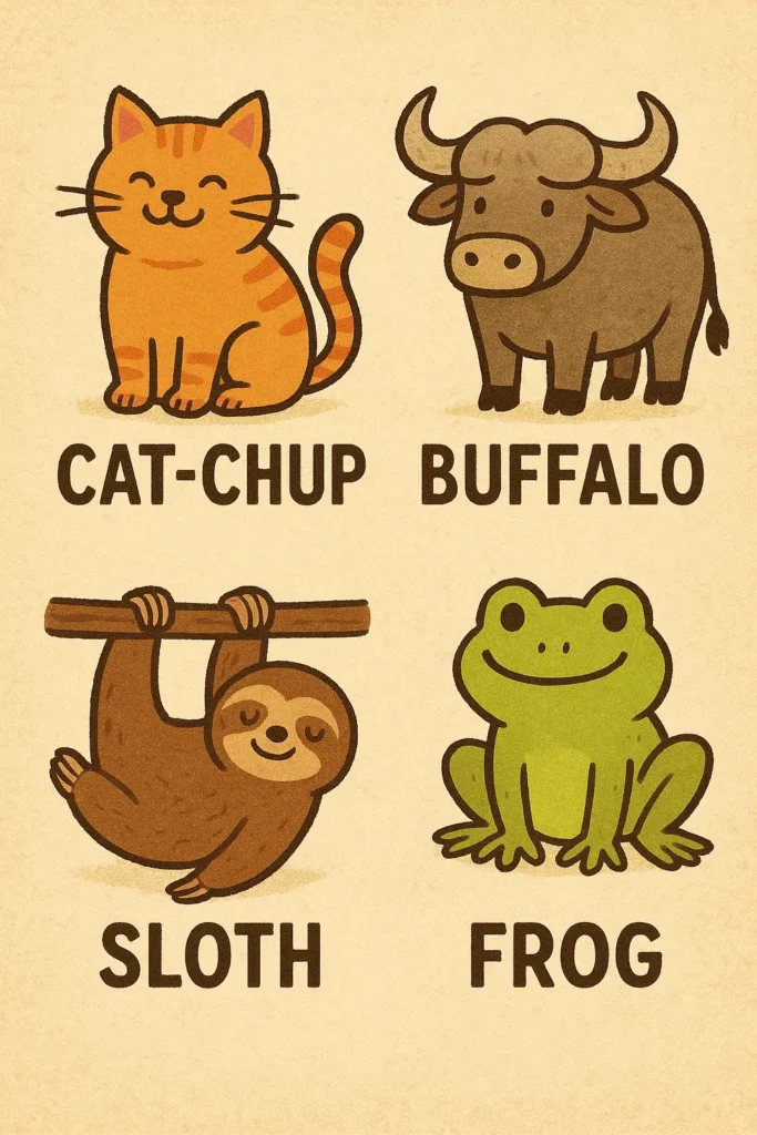 Animal based one word pun favorites