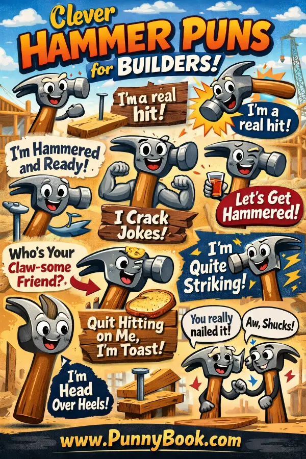 Clever hammer puns for builders