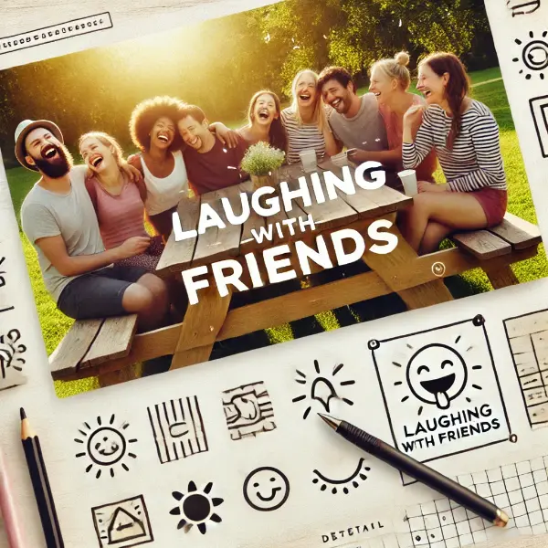 Laughing with friends