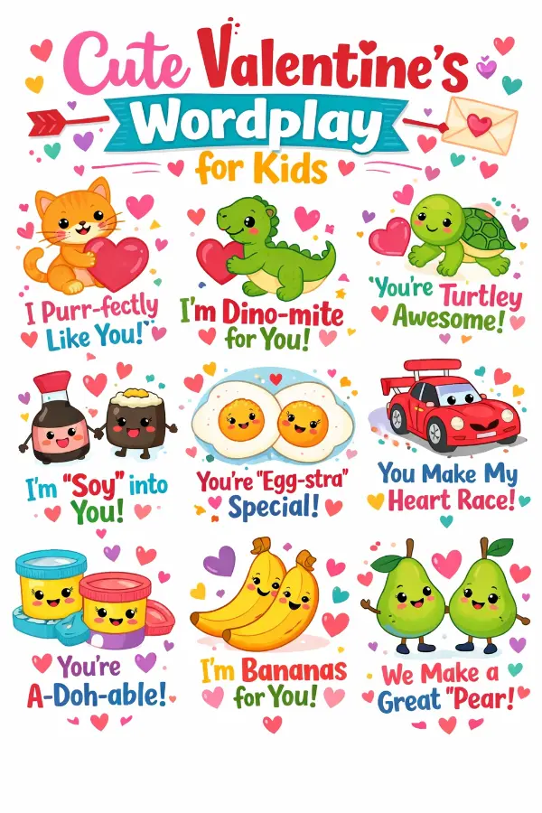 Cute Valentines Wordplay for Kids