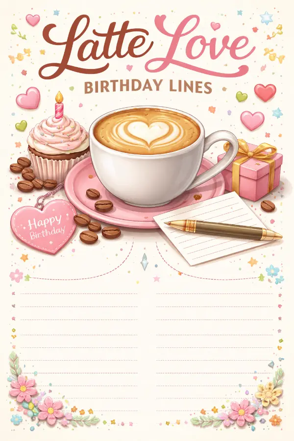 Latte Love Birthday Lines