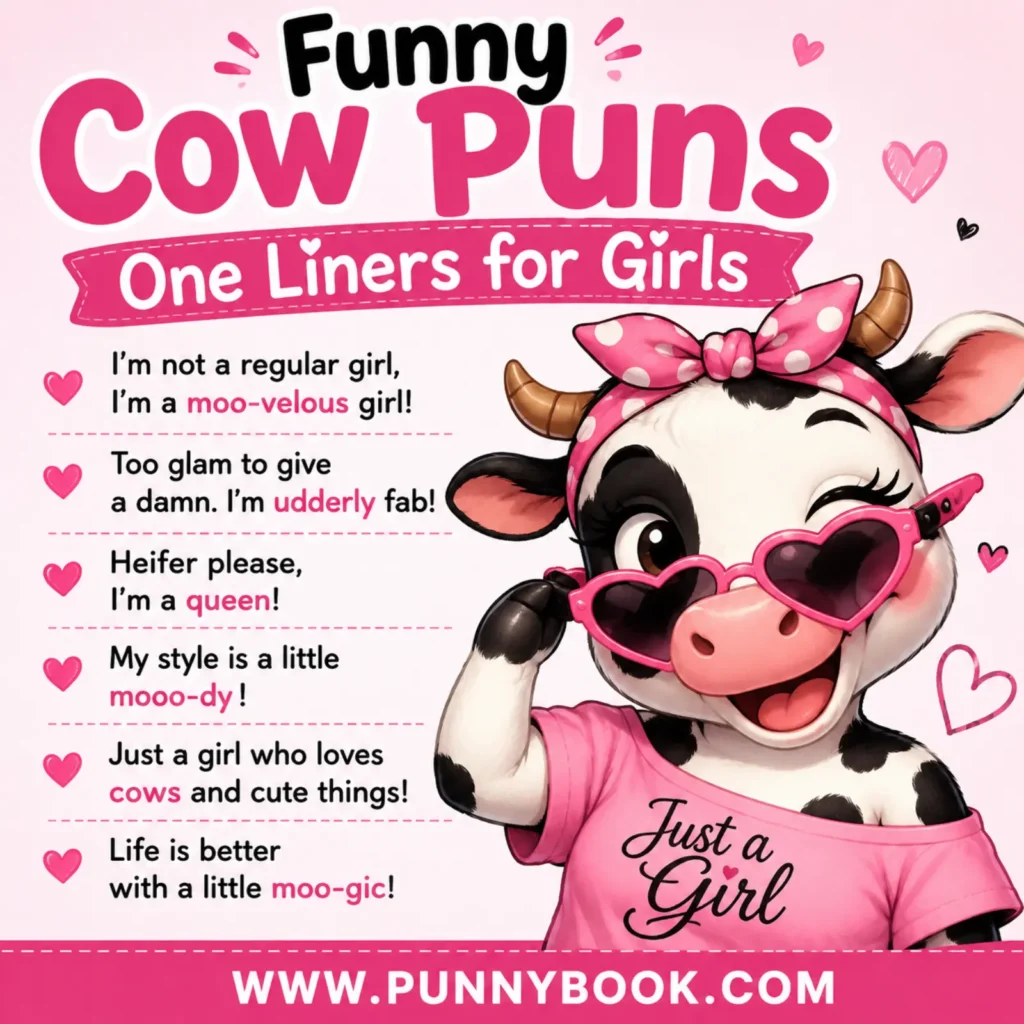 Moo Puns Names For Girl That Will Make Everyone Laugh Out Loud