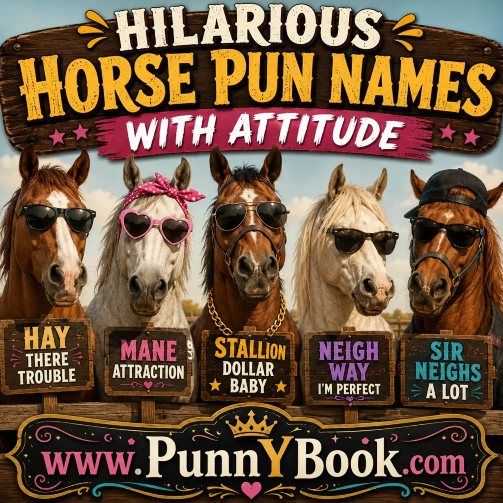 Hilarious Horse Pun Names With Attitude