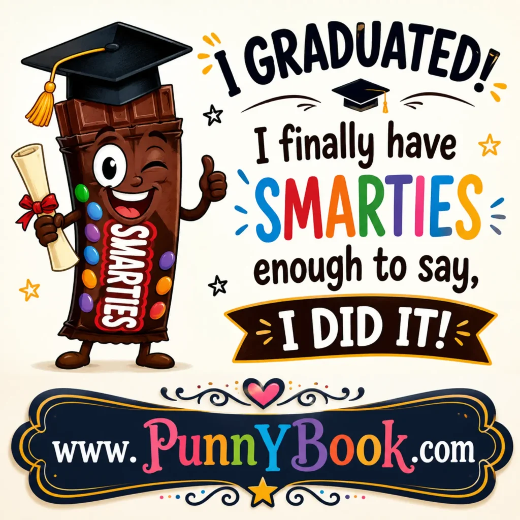 Funny candy bar graduation one liner jokes