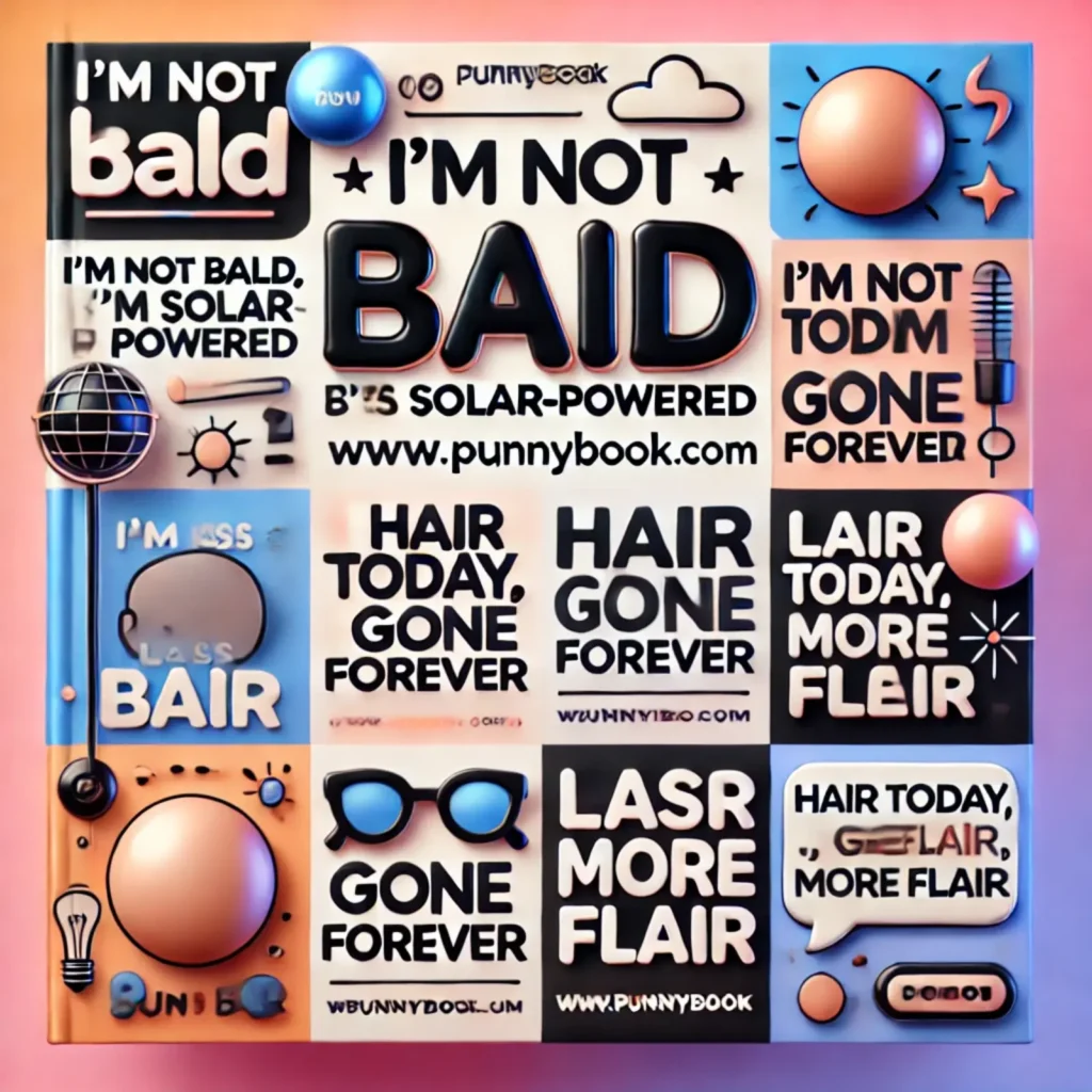 Short bald jokes for social media captions that trend quickly