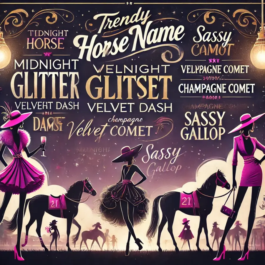 Trendy horse name ideas for race night girls